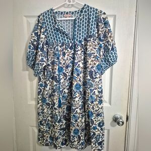 Knox Rose Blue and White Floral Dress